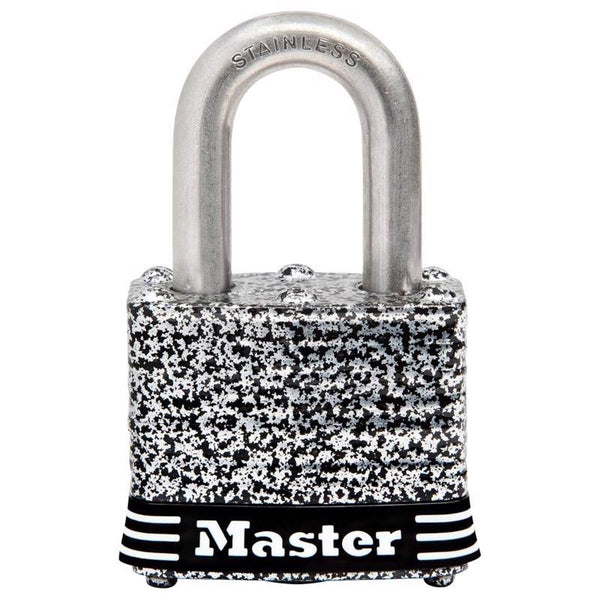 Master Lock Padlock, Laminated Stainless Steel Lock, 1-9/16 in. Wide, 3SSKAD 3SSKADHC