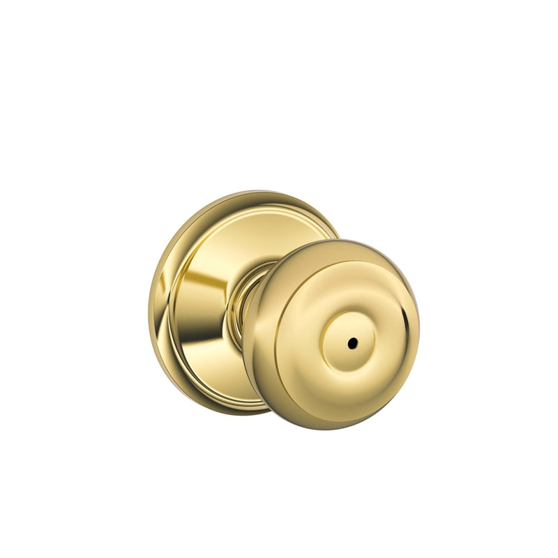 Schlage Lock Company F40 GEO 505/625 Georgian Privacy Knob, Polished Brass/Polished Chrome
