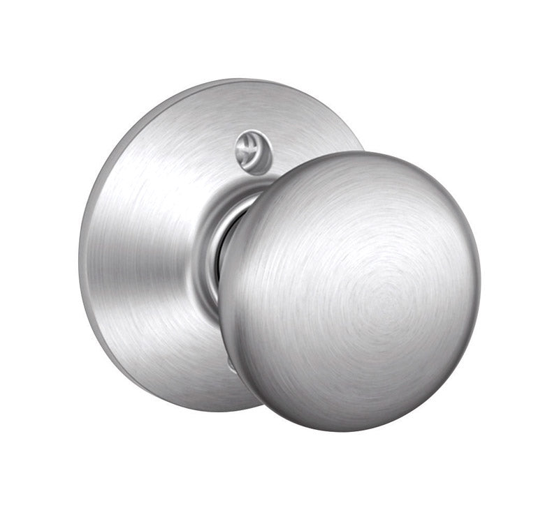 Schlage F170 PLY 626 Plymouth Door Knob, One Sided Non-Turning Dummy Door Handle, Satin Chrome