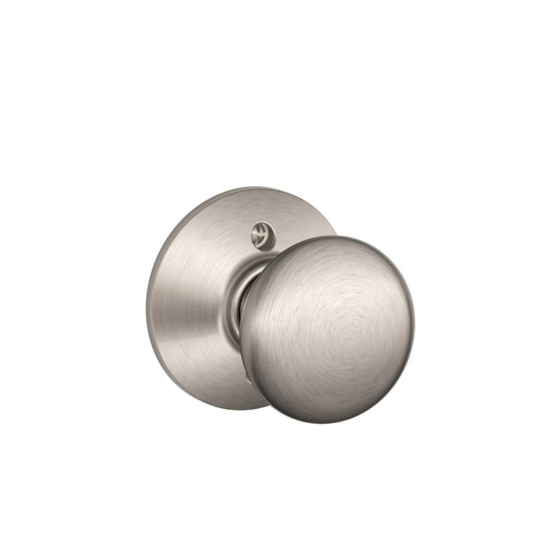 Schlage F170 PLY 619 Plymouth Door Knob, One Sided Non-Turning Dummy Door Handle, Satin Nickel