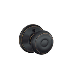Schlage F170 GEO 716 Georgian Door Knob, One Sided Non-Turning Dummy Door Handle, Aged Bronze