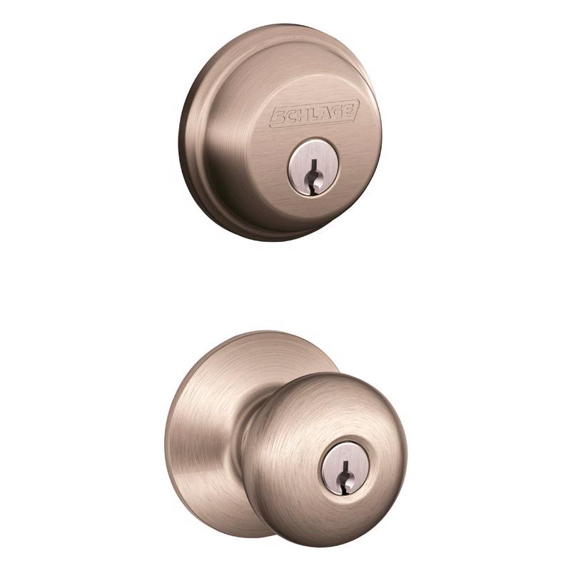 Schlage Lock Company FB50VPLY619 Deadbolt/Knob Stn Nkl