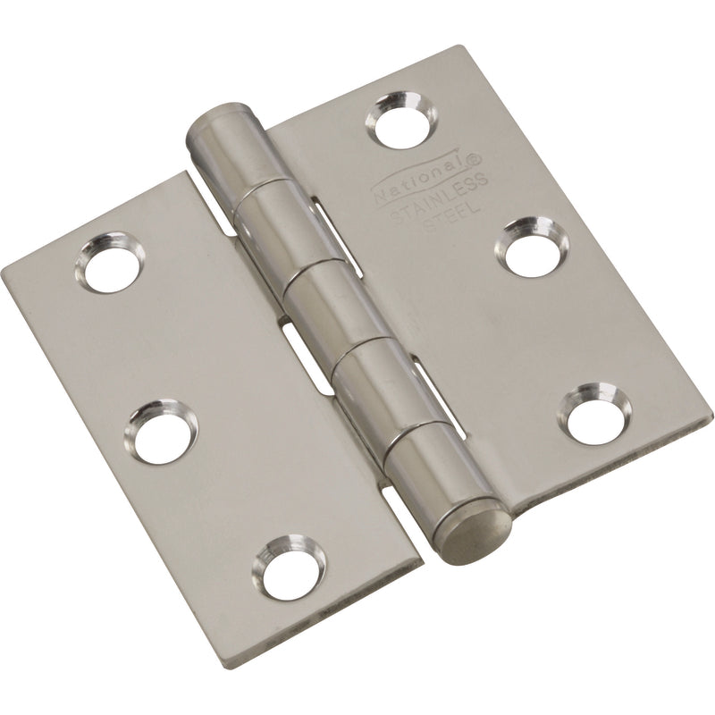 National Hardware N276-972 V514 Door Hinges in Stainless Steel, 2 pack,2-1/2 Inch
