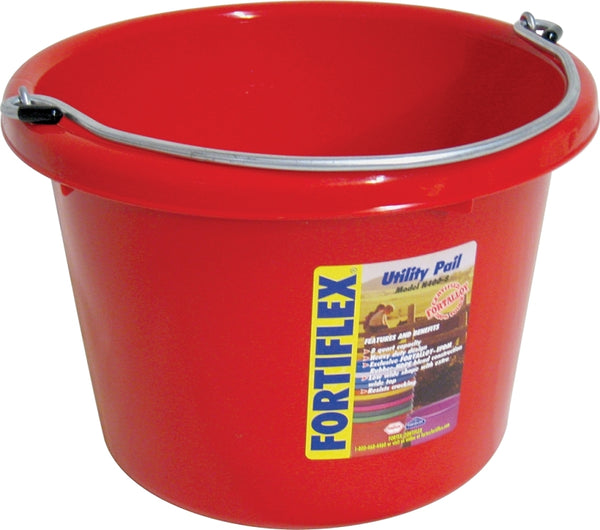 FORTEX INDUSTRIES 280046 Utility Pail Red, 8 Quart N4008R