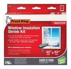 Frost King V73H Shrink Film Window KIT, 1-Pack, Clear, Transparent