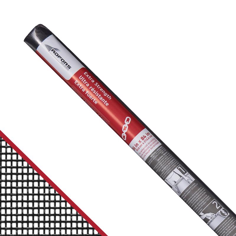 ADFORS Extra Strength Screen, 36 Inches x 84 Inches Roll - Heavy-Duty Replacement Screen for Windows and Doors - Charcoal