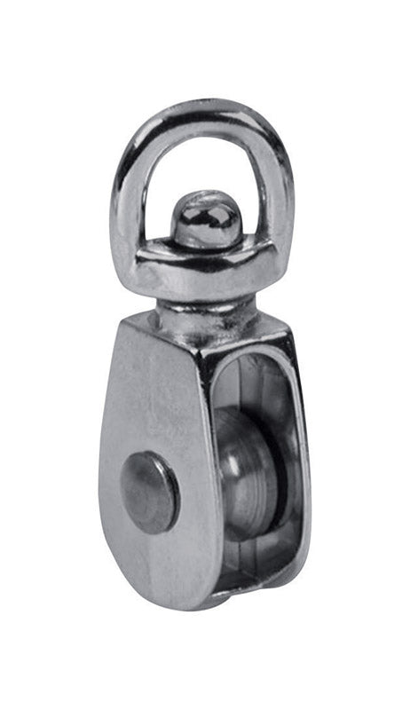 Baron Mfg Rope Pulley Swivel Single Nickel 2In 0173ZD-2