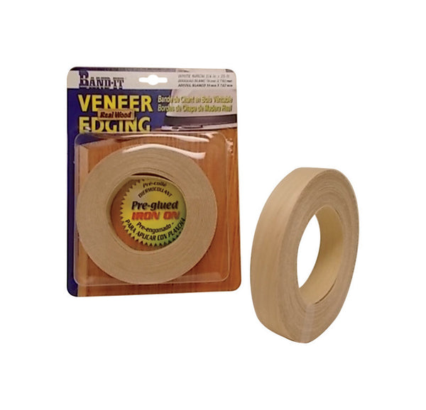 Band-It 0.75 in. W x 25 ft. L Prefinished White Birch Wood Veneer Edge Banding 34250 (3-Pack)