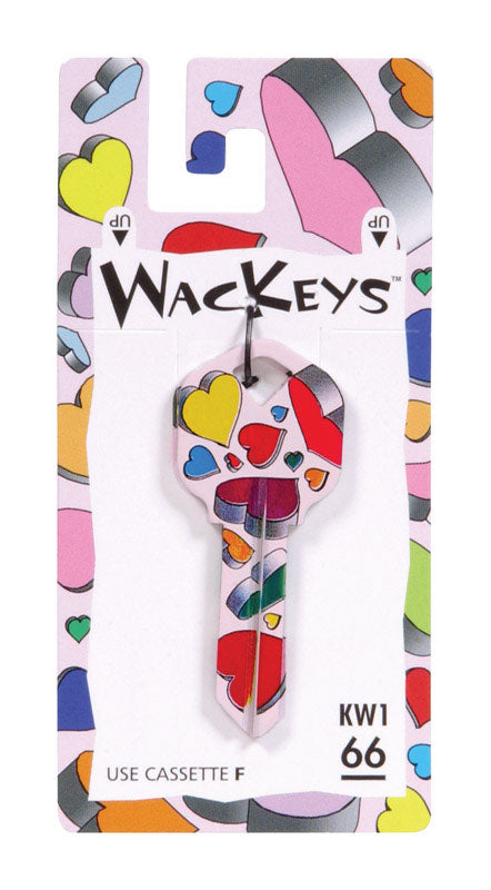 Hillman WACKEY-66-KW1-HEARTS Universal Key Blank Brass 89057 (6-Pack)