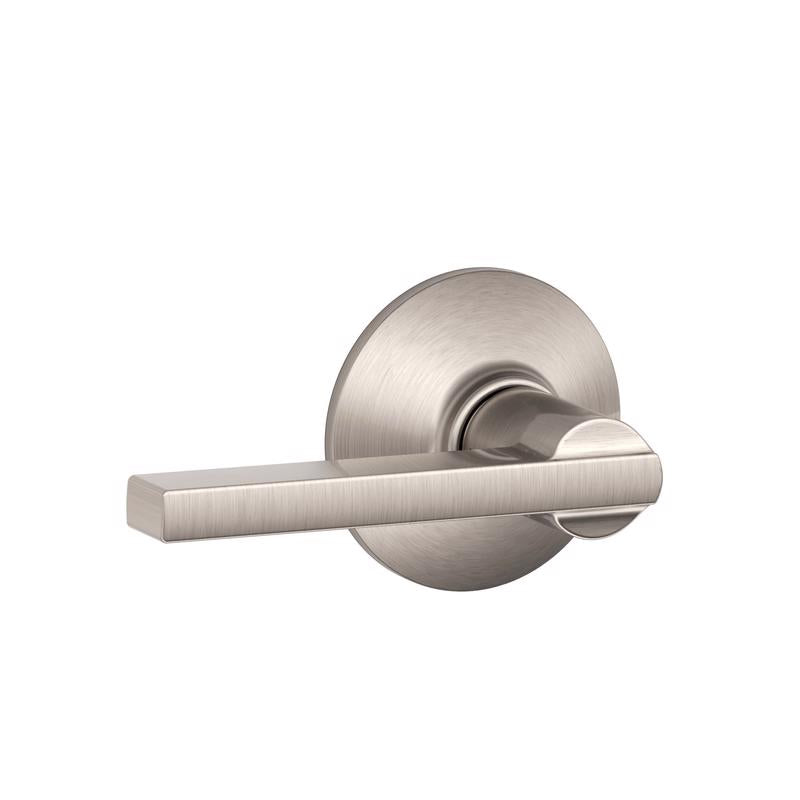 Schlage F10 V LAT 619 Latitude Door Lever, Hall & Closet Passage Lock, Satin Nickel
