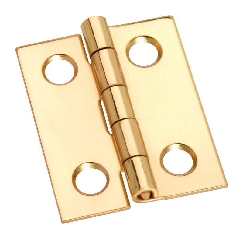 National Hardware N211-284 1 X 13/16 Square Corners Solid Brass Hinge 4 Pack