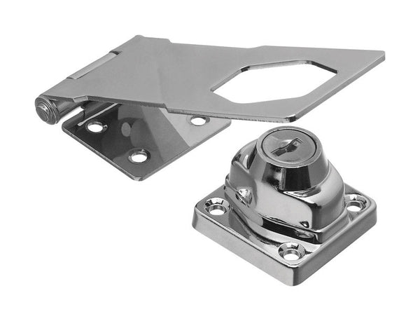 National Hardware N206-953 VKA827 Keyed Hasp Lock in Chrome