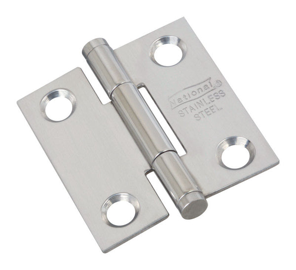 National Hardware N276-956 V514 Door Hinges in Stainless Steel, 2 pack,1-1/2"
