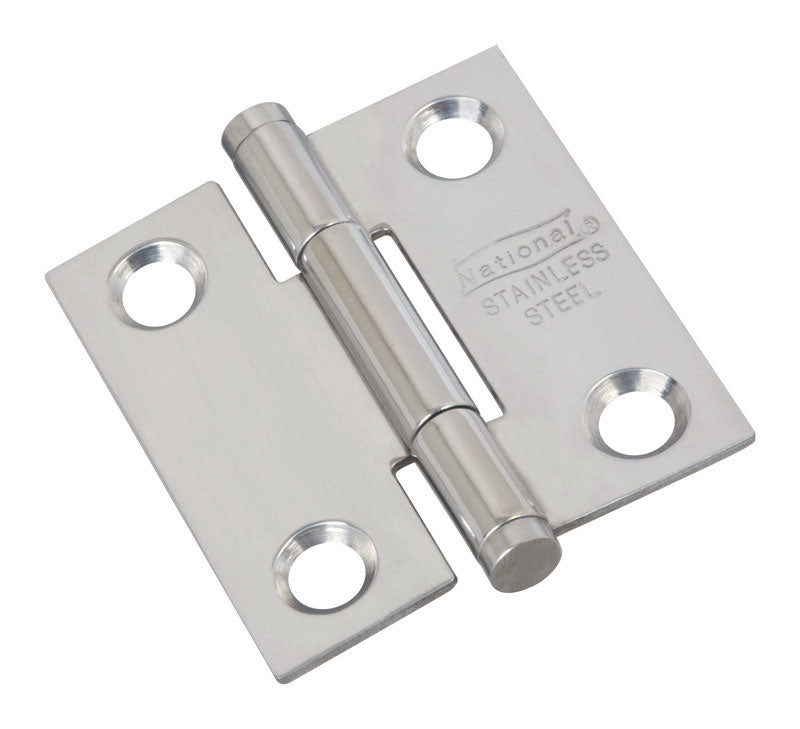 National Hardware N276-956 V514 Door Hinges in Stainless Steel, 2 pack,1-1/2"
