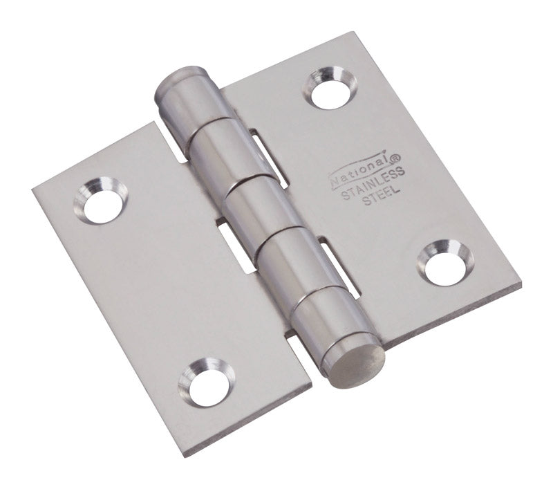 National Hardware N276-964 V514 Door Hinges in Stainless Steel, 2 pack,2 Inch