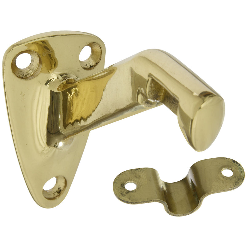 National Hardware N216-168 V1959 Handrail Bracket in Solid Brass
