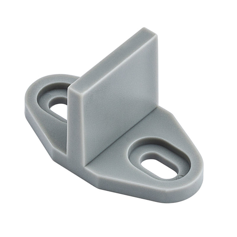 National Hardware N187-090 V1070 Sliding Door Hardware Single Floor Guide in Grey