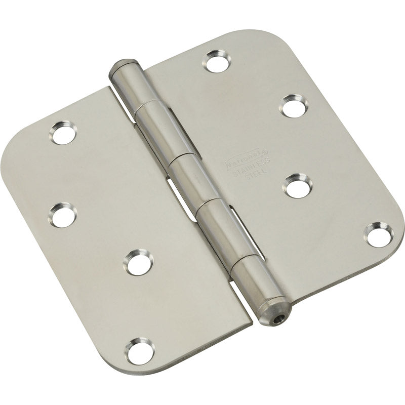 National Hardware N225-979 4 Round Corners Stainless Steel Door Hinge