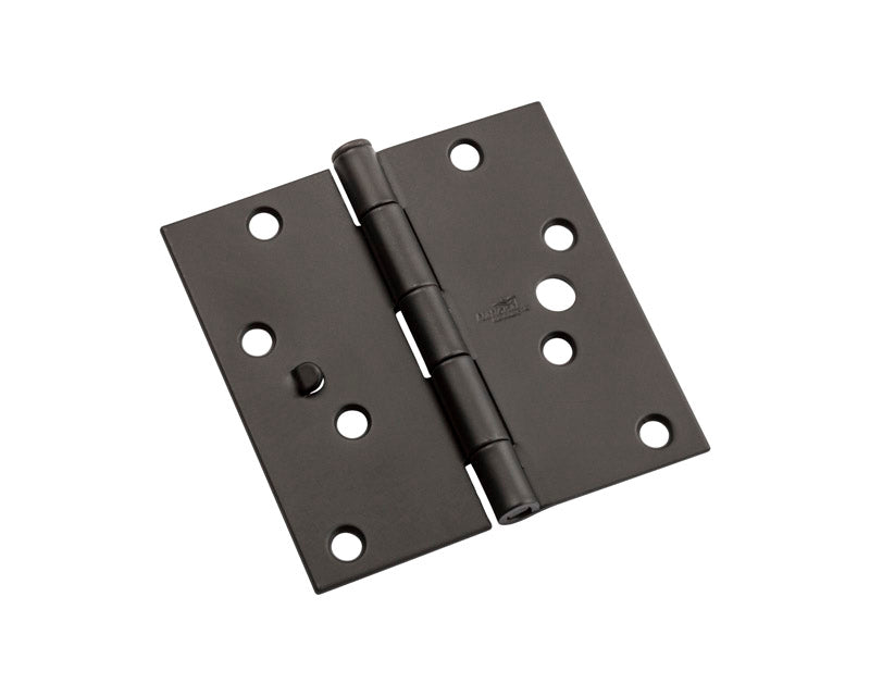 V512 4" SQR Hinge with Security Stud 3/pk - Black (5-Pack)