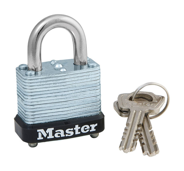 Master Lock 105D Wide Warded Padlock, 1-1/8-inch, Steel