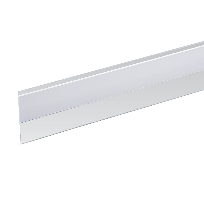 Door Sweep, Single Fin, Vinyl, Flange 1'' H