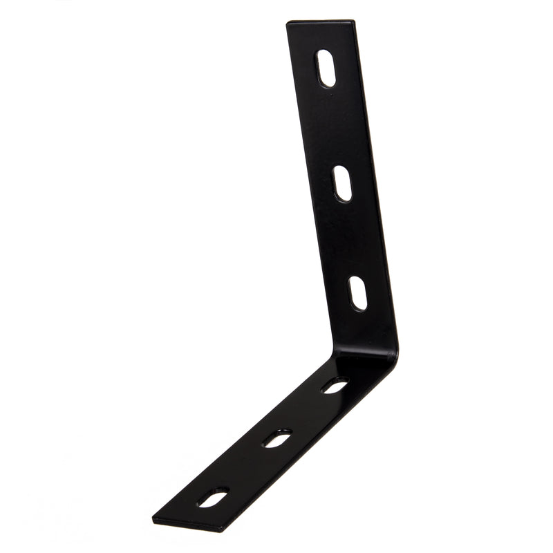 Hampton 5021192 7 x 1.5 in. Black Steel Inside L Corner Brace44; Pack of 1010