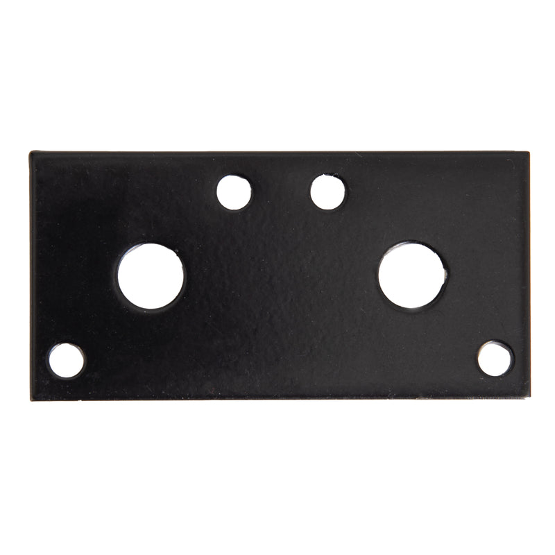 Hampton 5021214 3 x 1.25 x 0.12 in. Black Steel Mending Plate44; Pack of 2020