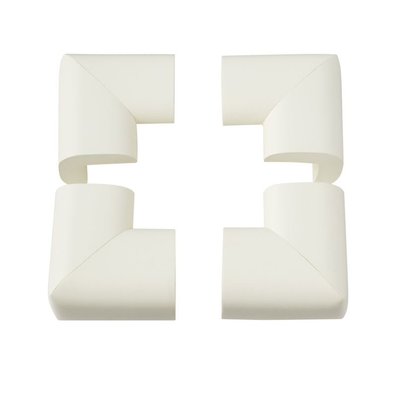 Toddleroo by North States - Foam Corner Protectors for Baby Proofing: Furniture Corner & Edge Safety Bumpers - 4 Pack - White