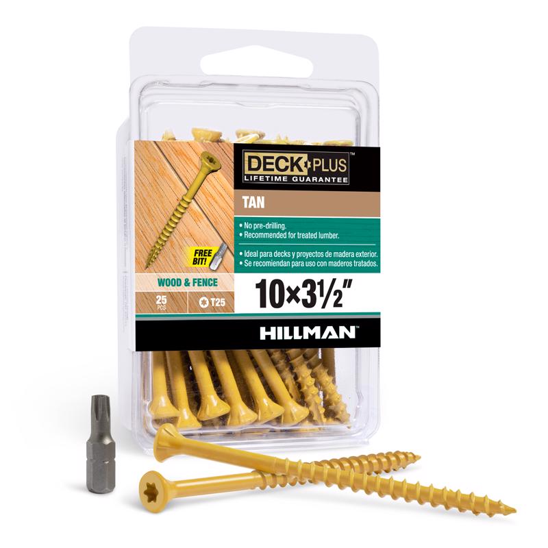 TV Non-Branded Items (Home Improvement) 42595 HILLMAN FASTENERS Dec Keg Screw (25 Pack), 10 x 3.5''
