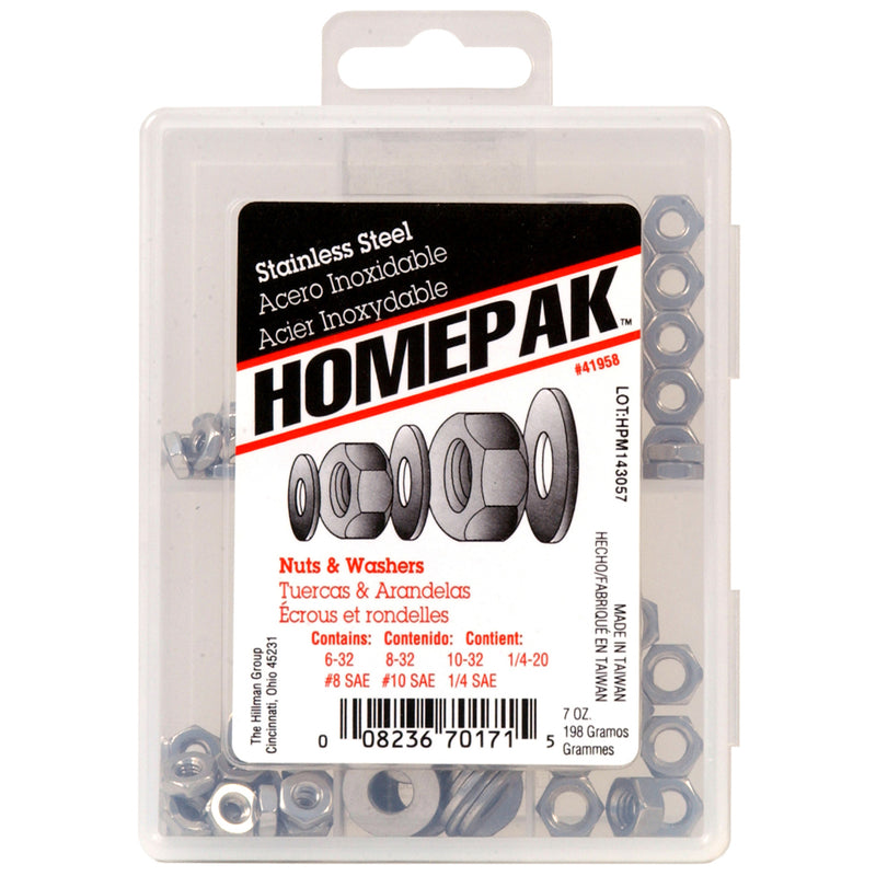 HOMEPAK 41958 Nuts and Washers, One Size, No Color
