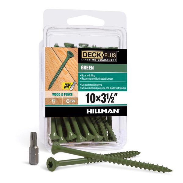 TV Non-Branded Items (Home Improvement) 42589 HILLMAN FASTENERS Dec Keg Screw (25 Pack), 10 x 3.5''