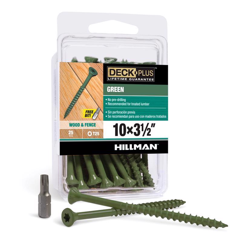 TV Non-Branded Items (Home Improvement) 42589 HILLMAN FASTENERS Dec Keg Screw (25 Pack), 10 x 3.5''