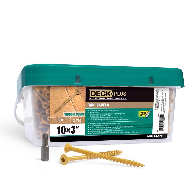 Hillman D Screw 10X3 TAN 8KEG