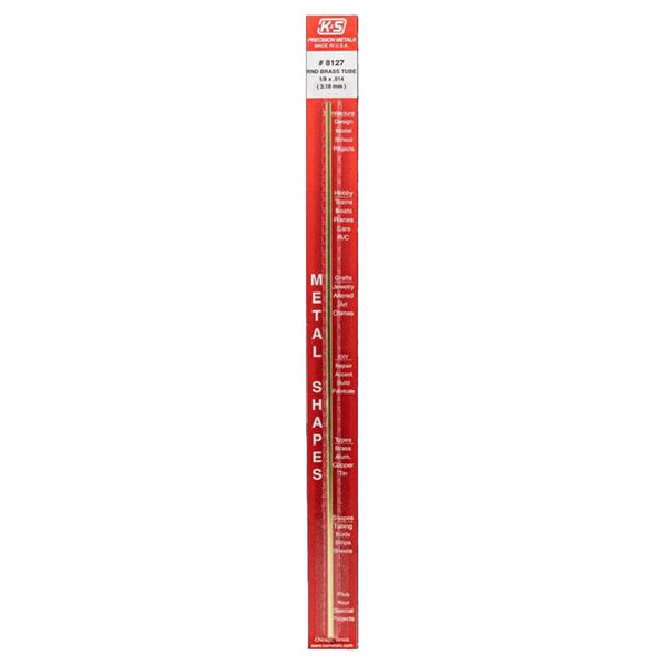 K & S Precision Metals 8127 Round Brass Tube, Pack of 1