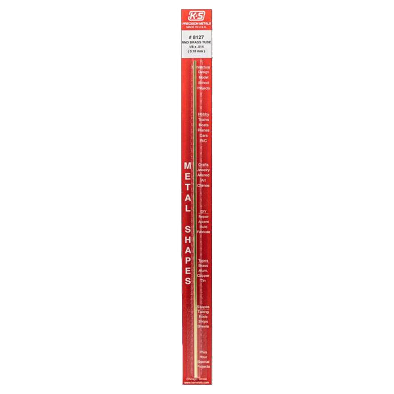 K & S Precision Metals 8127 Round Brass Tube, Pack of 1