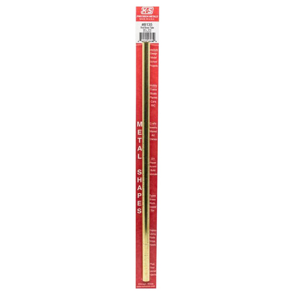 K&S Engineering K&S Metal Round Tube 3/8" D X 12" L Brass Carded 8135