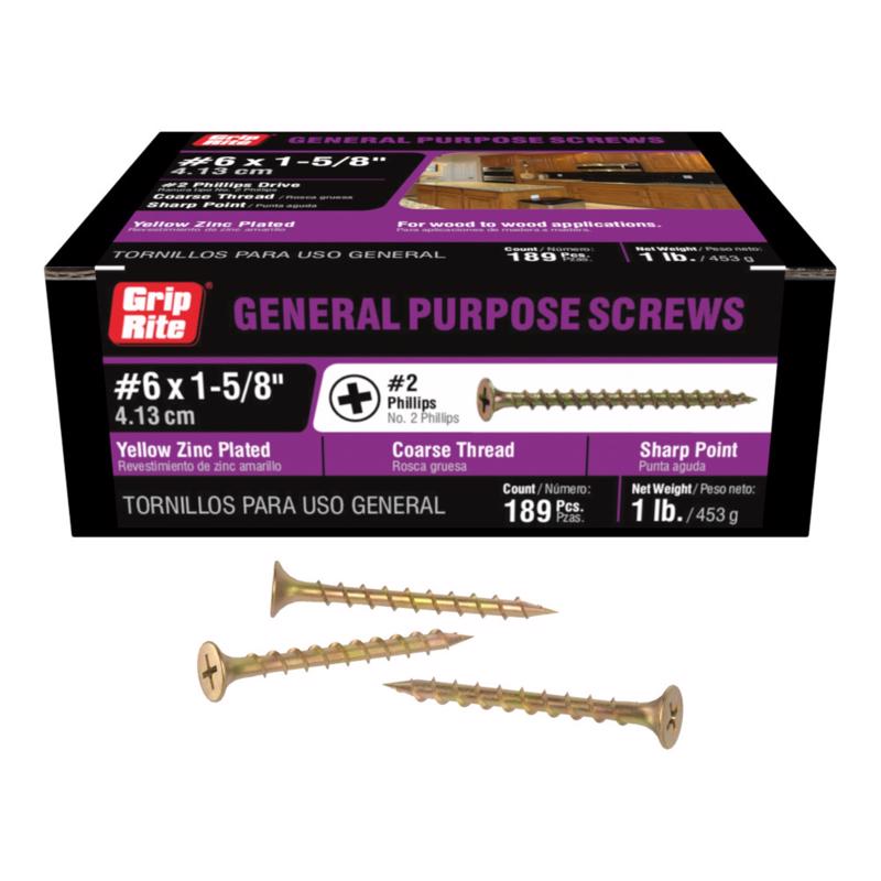 WD SCREWS YZ 1.625" 1#