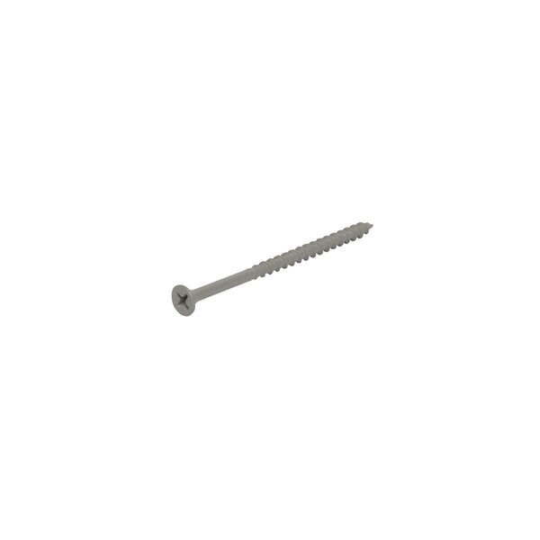 Grip-Rite PTN4S1 PG10 Polymer Coated #10 x 4 Coarse Thread Deck Screw, Gray, 1lb Box