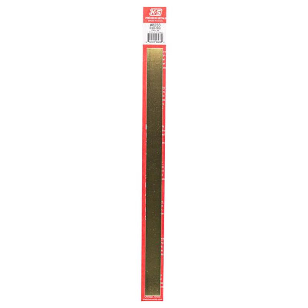 K&S Engineering K&S Strips 0.016 X 3/4" X 12" Brass Carded 8233