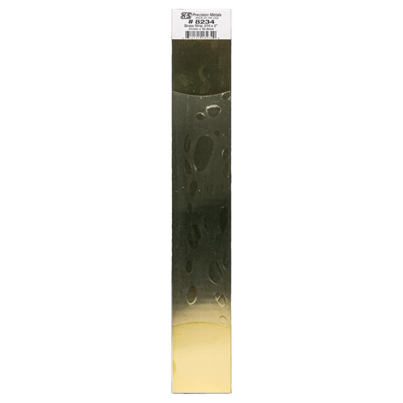 K&S 0.016 in. x 2 in. W x 12 in. L Brass Metal Strip
