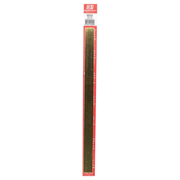 K & S Precision Metals K&S Strips 0.032 X 3/4" X 12" Brass Carded 8243