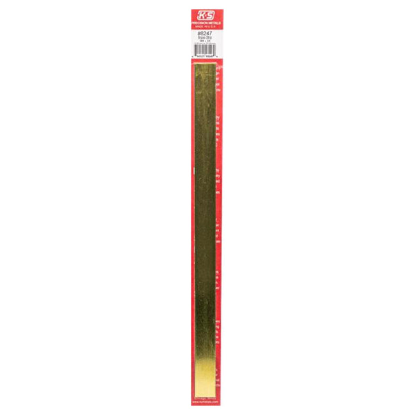 K&S 0.064 in. x 3/4 in. W x 12 in. L Brass Metal Strip 8247