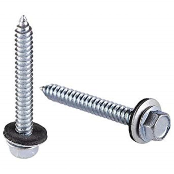 Grip-Rite Pro-Twist No. 9 x 2 in. L Hex Round Washer Head Sheet Metal Screws 1 lb. - Case of: 1 NHWNW92001