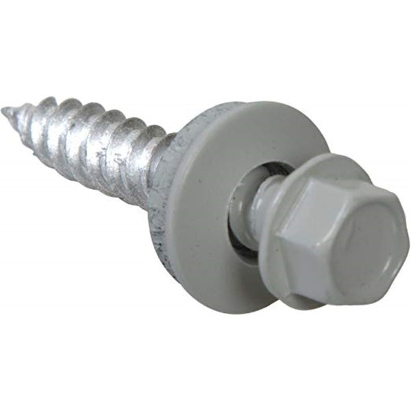 Grip-Rite 5026762 1 lbs No. 9 Sizes x 1 in. Pro-Twist Hex Round Washer Head Sheet Metal Screws44; Gray NHWNW91001GRY