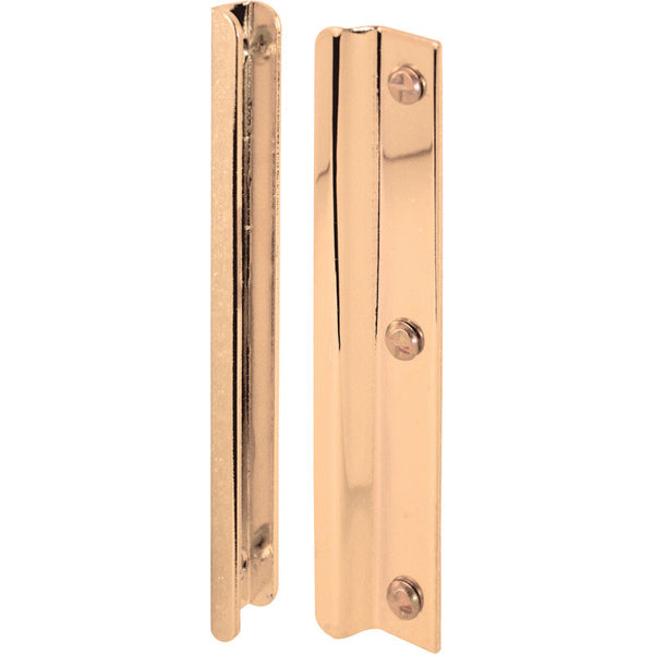 Prime-Line U 9512 Prime-Line Latch Guard, for Use with in-Swinging Doors, Steel, Plated, 6 in L, Brass