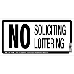 Hillman 847338 No Soliciting Signs White