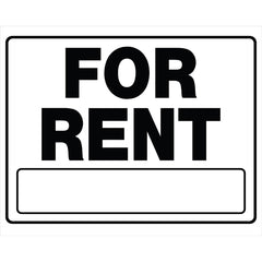 Hillman 840052 For Rent Signs White
