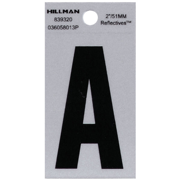 Hillman The Group 2 in. Vinyl Reflective Letter A 839320