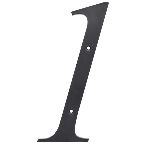 Hillman Black & Silver Reflective Plastic House Number 1 (6") 844811