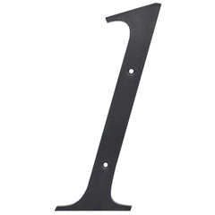 Hillman Black & Silver Reflective Plastic House Number 1 (6") 844811